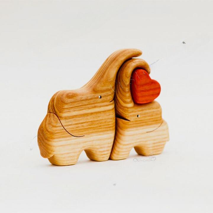 Jouet en bois - puzzle bois à bouton - animaux exotique - simplex